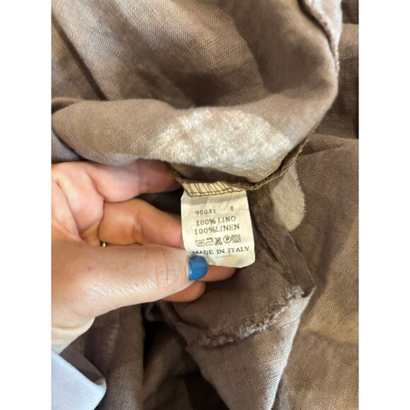 Miss Rose Sister Violet Rosabella 100% Linen T-shirt Dress Mocha Polka Dot - Picture 5 of 6